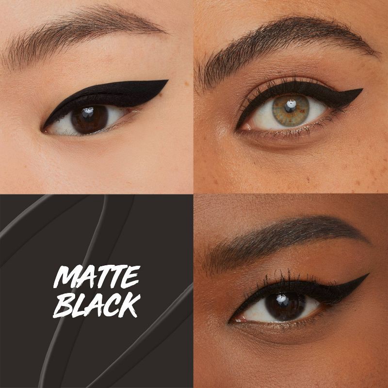 slide 3 of 11, Maybelline Eyestudio Master Precise All Day Liquid Waterproof Eyeliner Makeup - 310 Matte Black - 0.034 fl oz, 0.034 fl oz