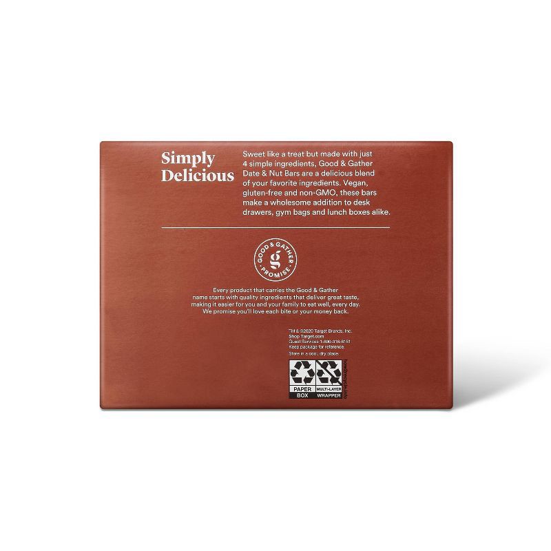 slide 4 of 5, Date and nut Bars Chocolate Chip Cookie Dough - 16oz/10ct - Good & Gather™, 10 ct; 16 oz