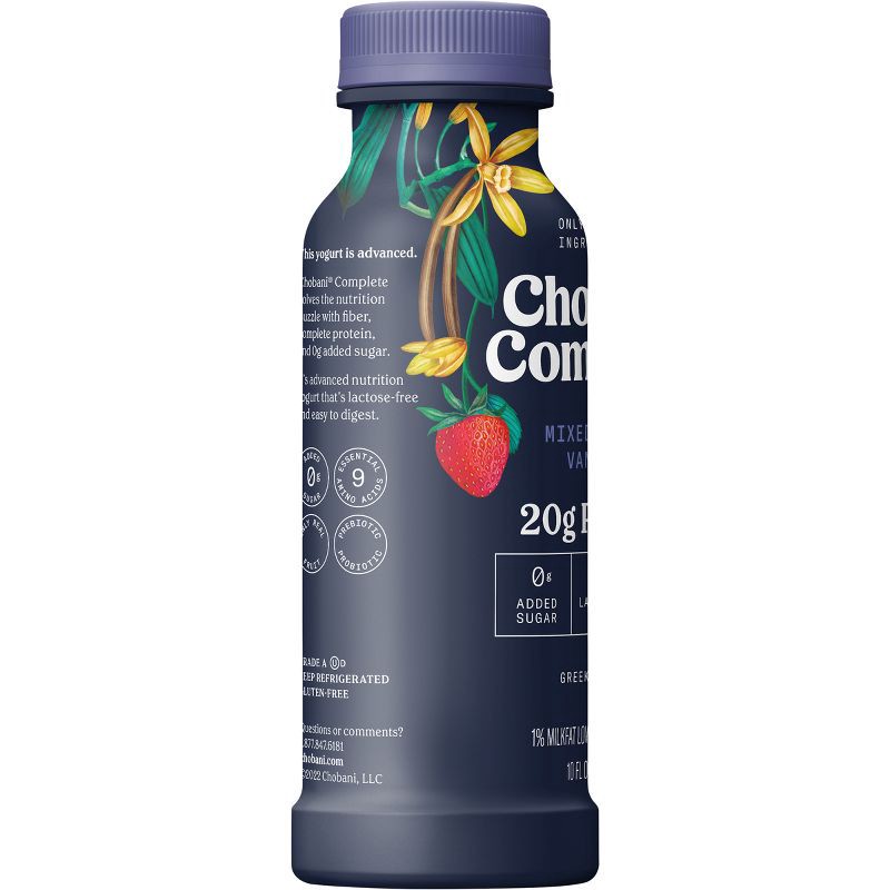 slide 2 of 5, Chobani Complete Protein Mixed Berry Vanilla Yogurt Drink - 10 fl oz, 10 fl oz