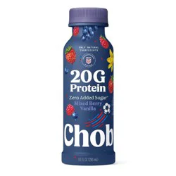 Chobani 20g Protein Mixed Berry Vanilla Yogurt Drink - 20g Protein 10 fl oz