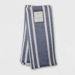 2pk Cotton Striped Terry Kitchen Towels Dark Blue - Threshold™