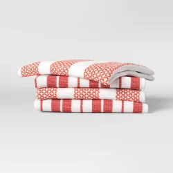 4pk Antimicrobial Dishcloths Red - Threshold