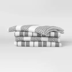 4pk Antimicrobial Dishcloths Gray - Threshold