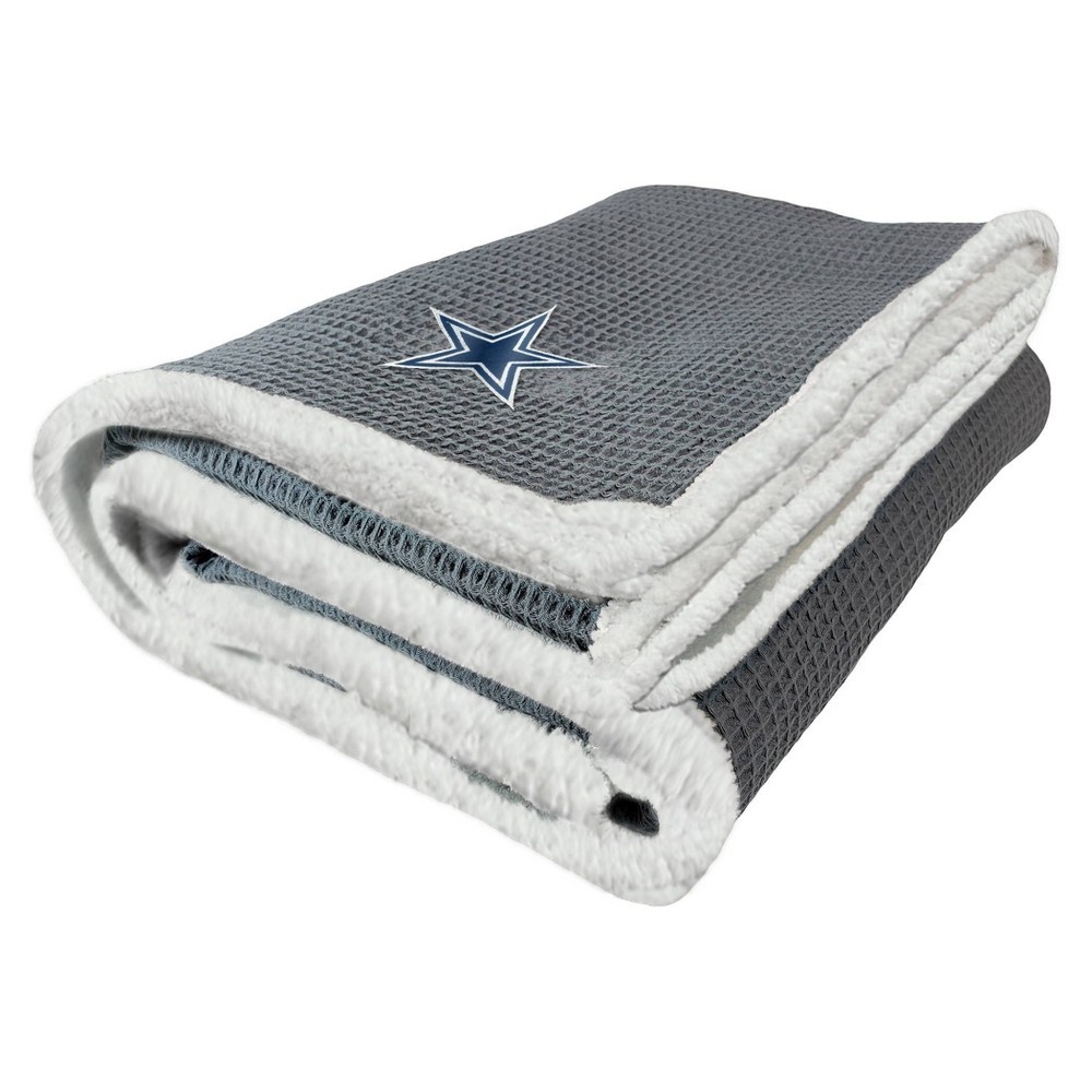 NFL Dallas Cowboys Waffle Sherpa Throw Blanket 1 ct Shipt