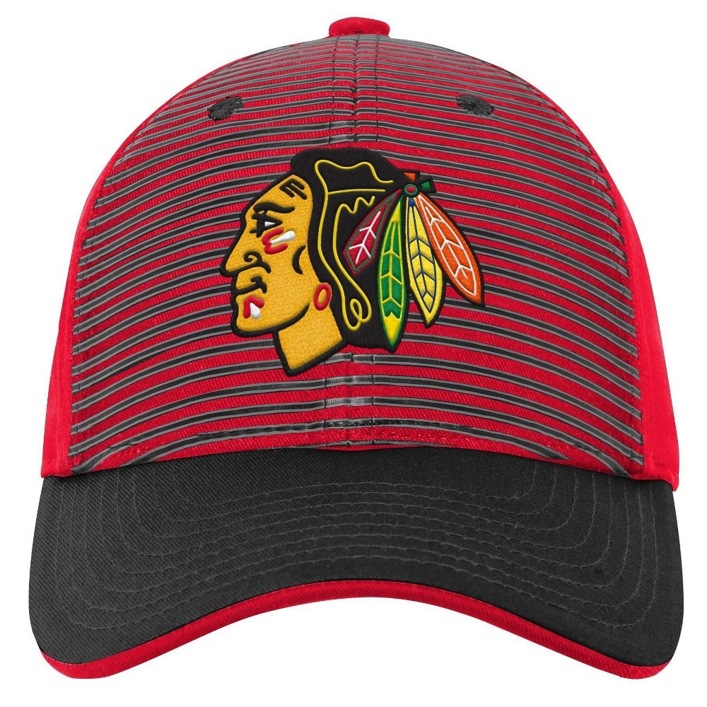 slide 4 of 4, NHL Chicago Blackhawks Boys' Structured Adjustable Hat, 1 ct