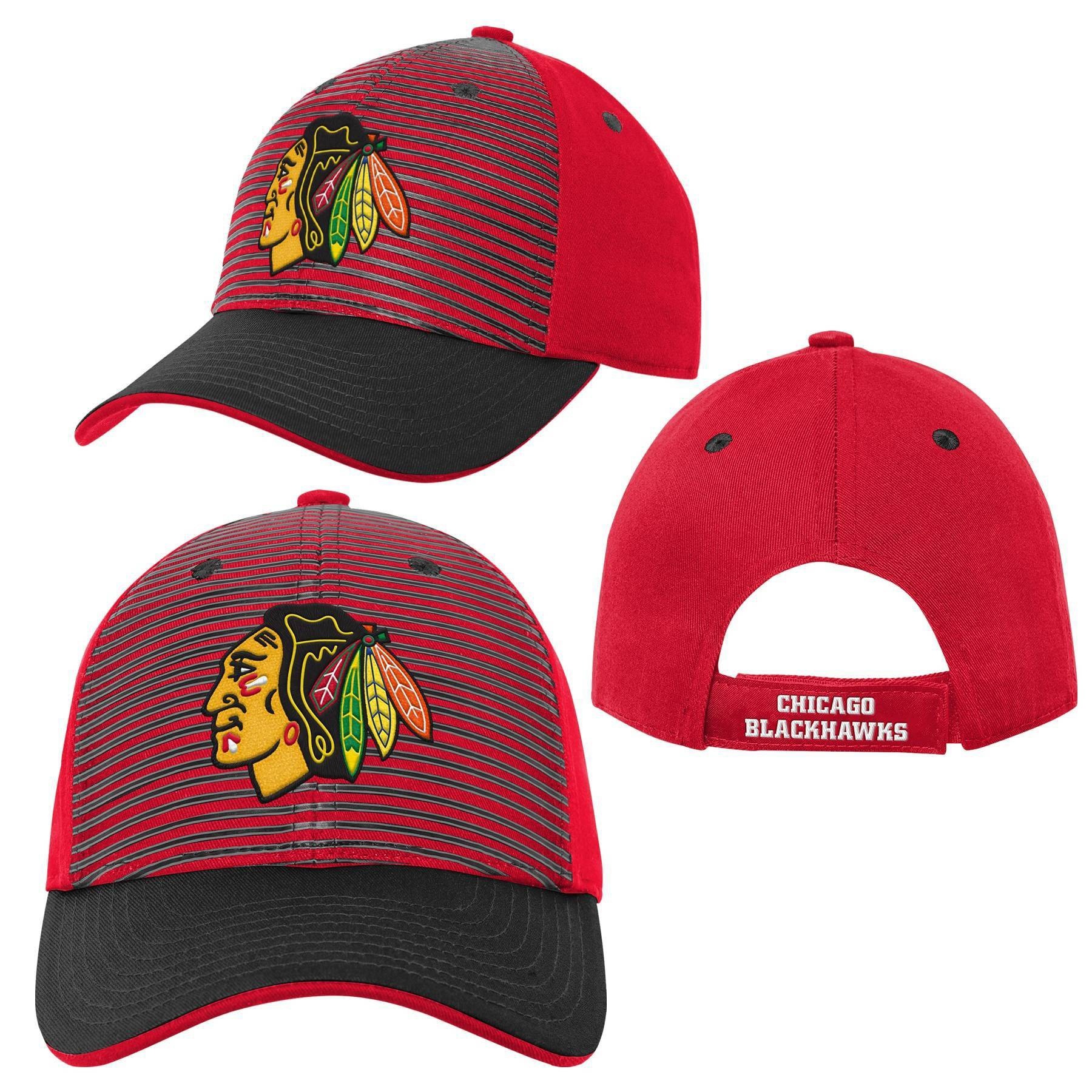 slide 1 of 4, NHL Chicago Blackhawks Boys' Structured Adjustable Hat, 1 ct