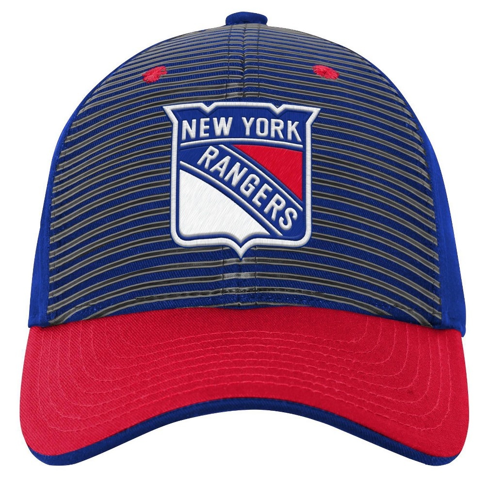 slide 4 of 4, NHL New York Rangers Boys' Structured Adjustable Hat, 1 ct