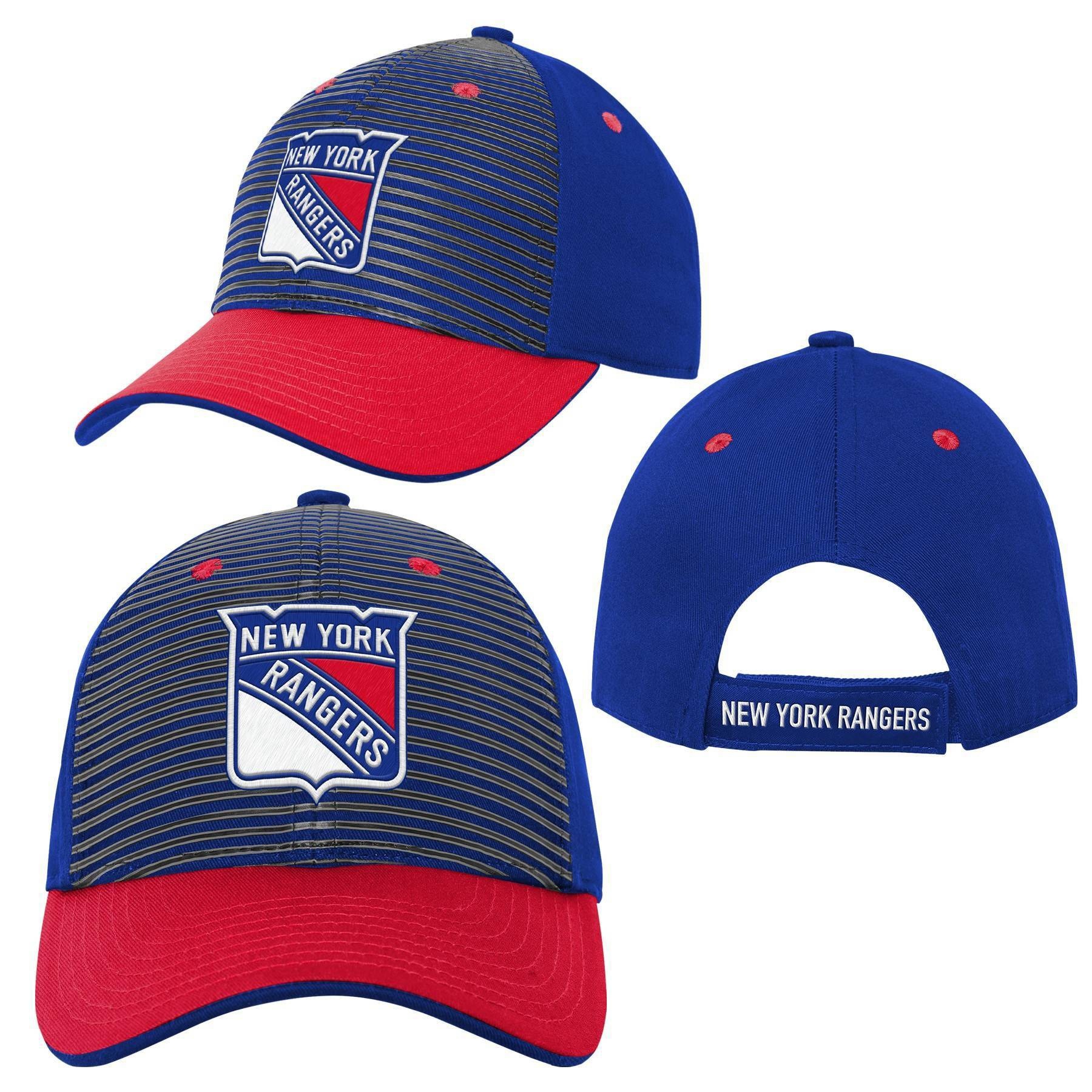 slide 1 of 4, NHL New York Rangers Boys' Structured Adjustable Hat, 1 ct