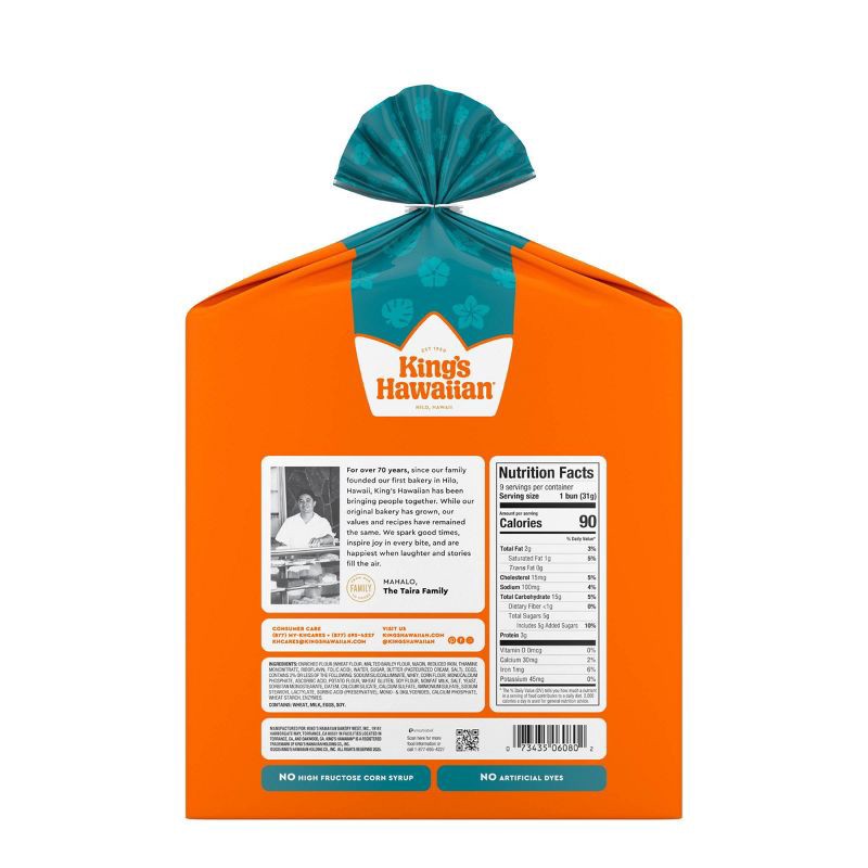 slide 2 of 7, King's Hawaiian Slider Buns - 10oz/9ct, 10 oz, 9 ct