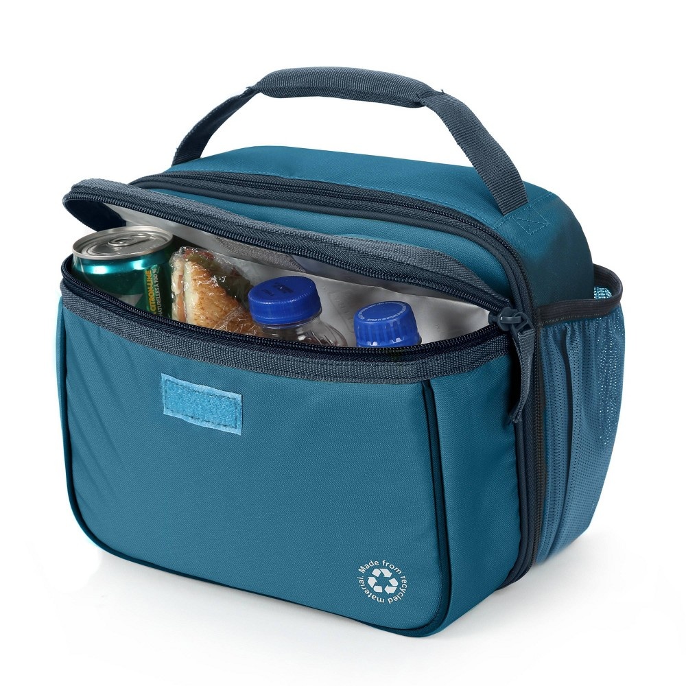 slide 4 of 7, Arctic Zone Recycled Dual Compartment Lunch Box - Midnight Blue, 1 ct