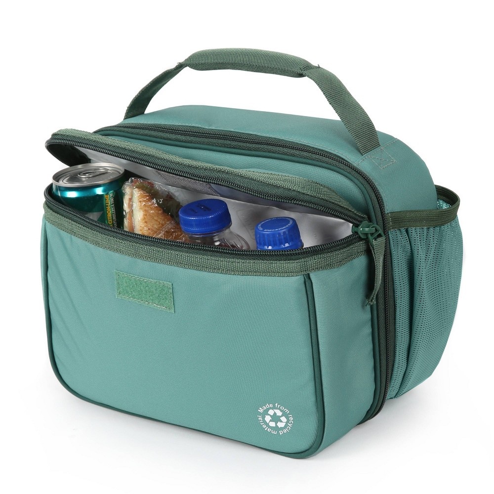 slide 6 of 7, Arctic Zone Recycled Dual Compartment Lunch Box - Pale Green, 1 ct