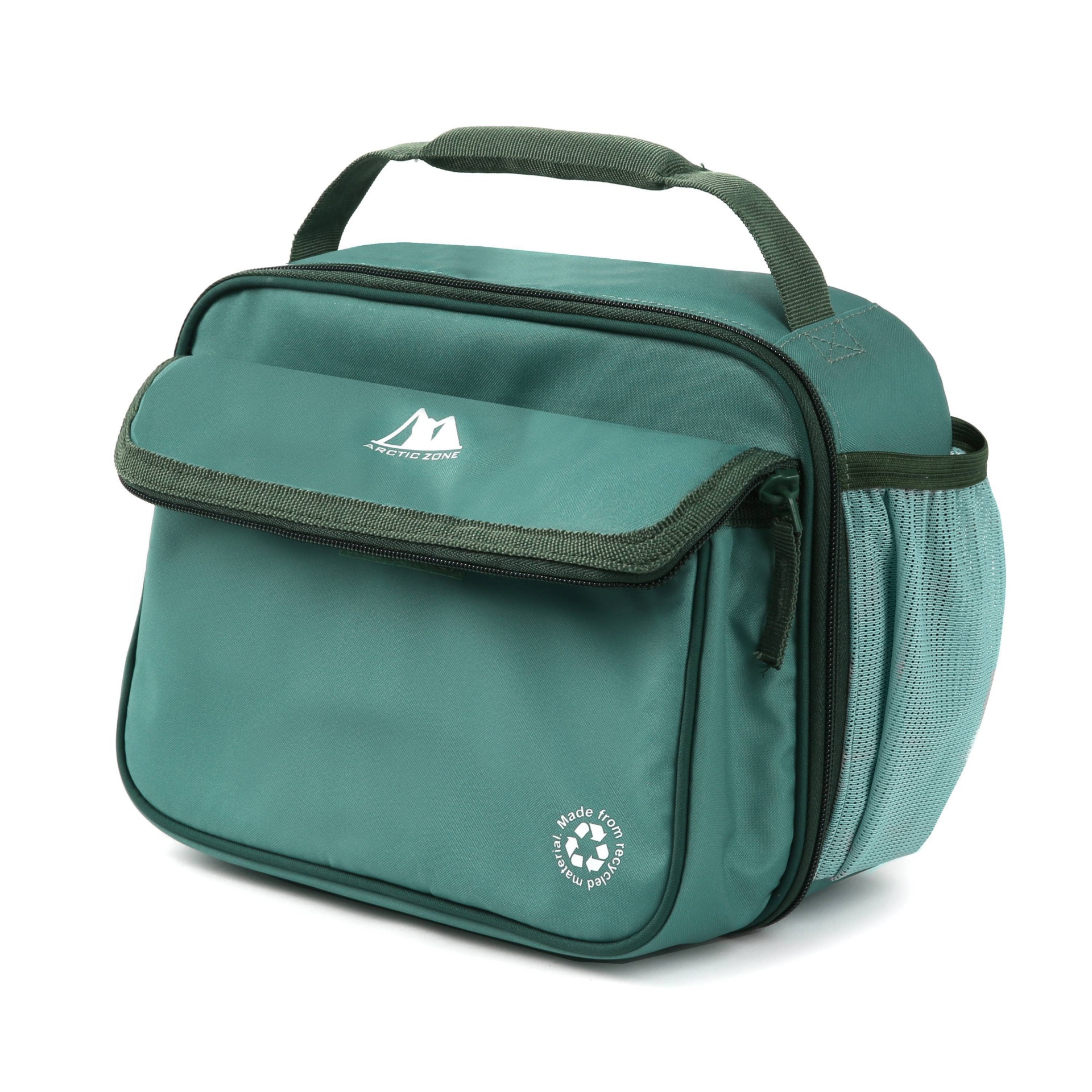 slide 1 of 7, Arctic Zone Recycled Dual Compartment Lunch Box - Pale Green, 1 ct