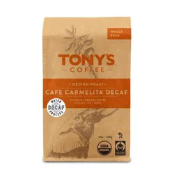 Tony's Coffee Carmelita Decaf Whole Bean Medium Roast Coffee - 12oz