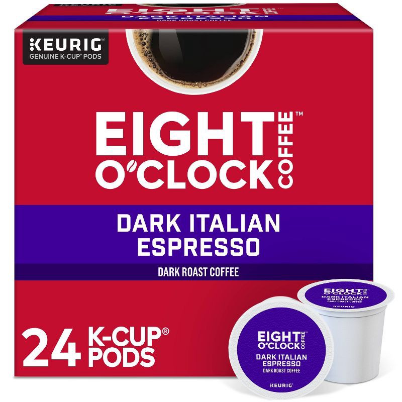 slide 1 of 5, Eight O'Clock Italian Dark Roast Coffee Pods - 24ct, 24 ct