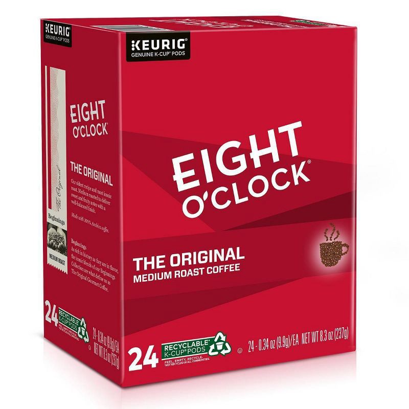 slide 2 of 6, Eight O'Clock Original Medium Roast Coffee Pods - 24ct, 24 ct
