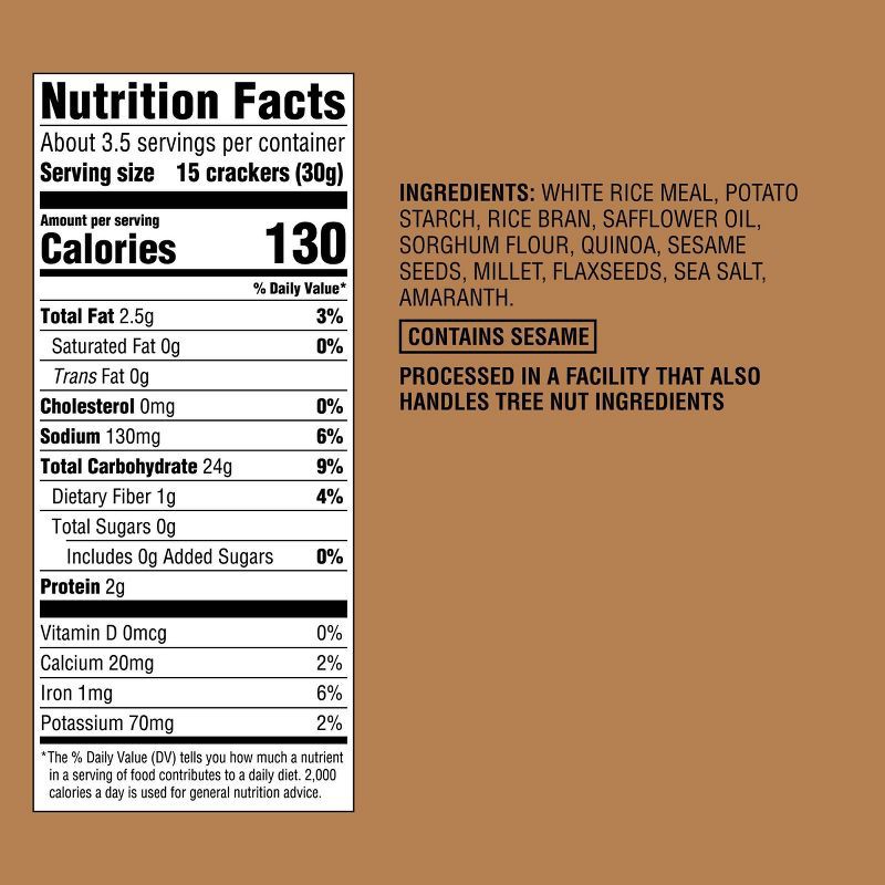 slide 2 of 5, Gluten Free Multi-grain with Flax Rice Crackers - 3.5oz - Good & Gather™, 3.5 oz