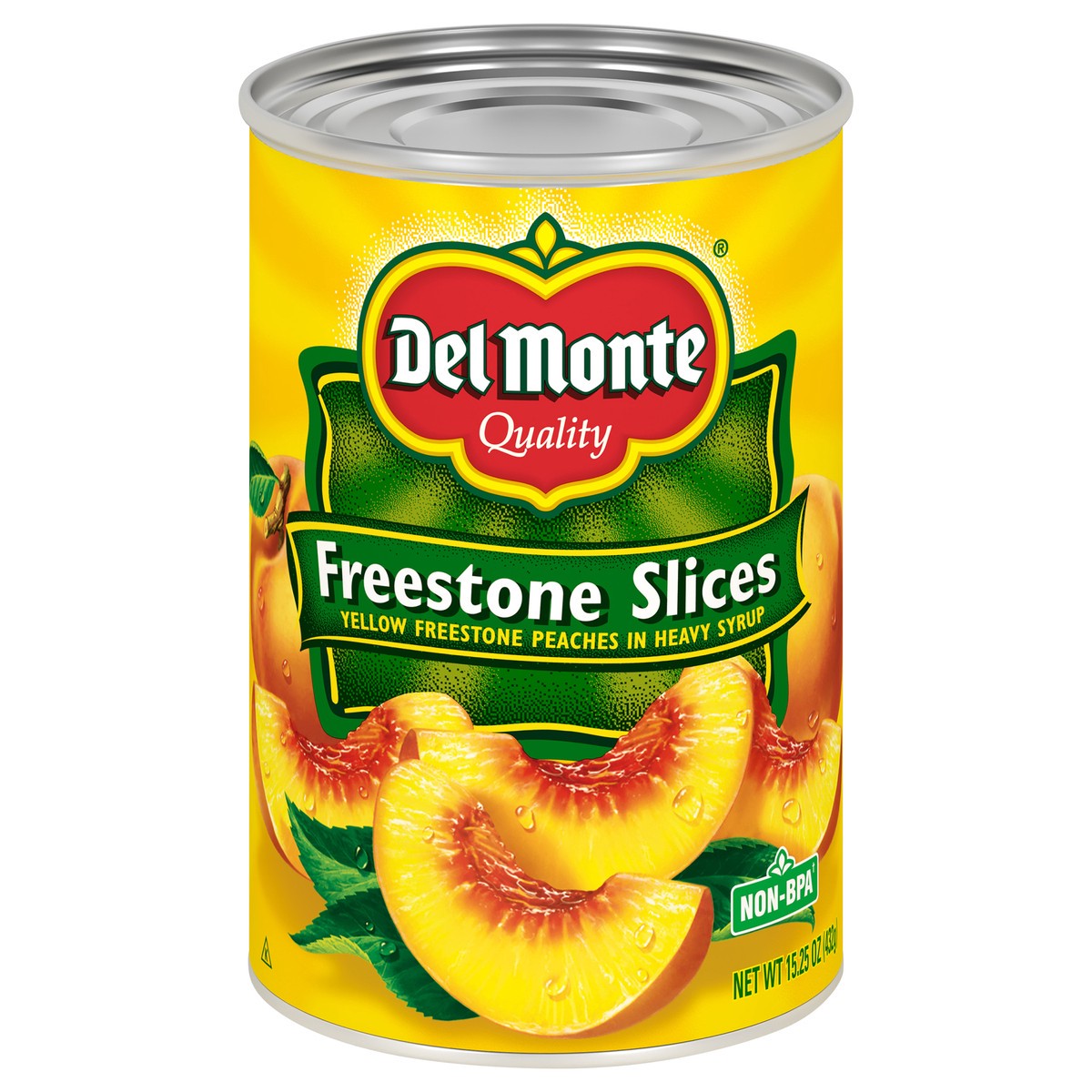 slide 1 of 7, Del Monte Yellow Freestone Peach Slices In Heavy Syrup, 15.25 oz