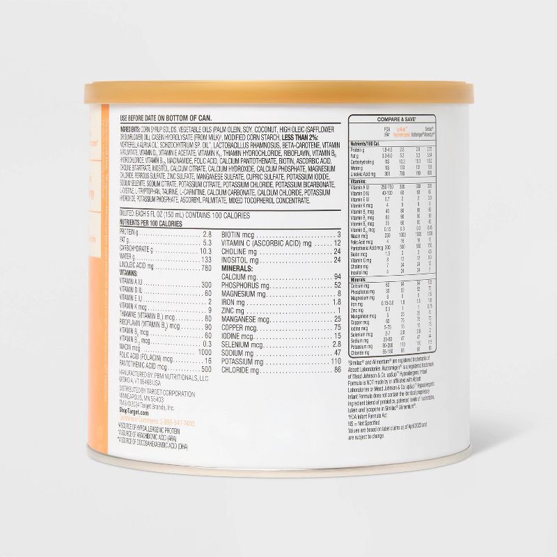 slide 4 of 6, Non-GMO Hypoallergenic Powder Infant Formula - 19.8oz - up&up™, 19.8 oz