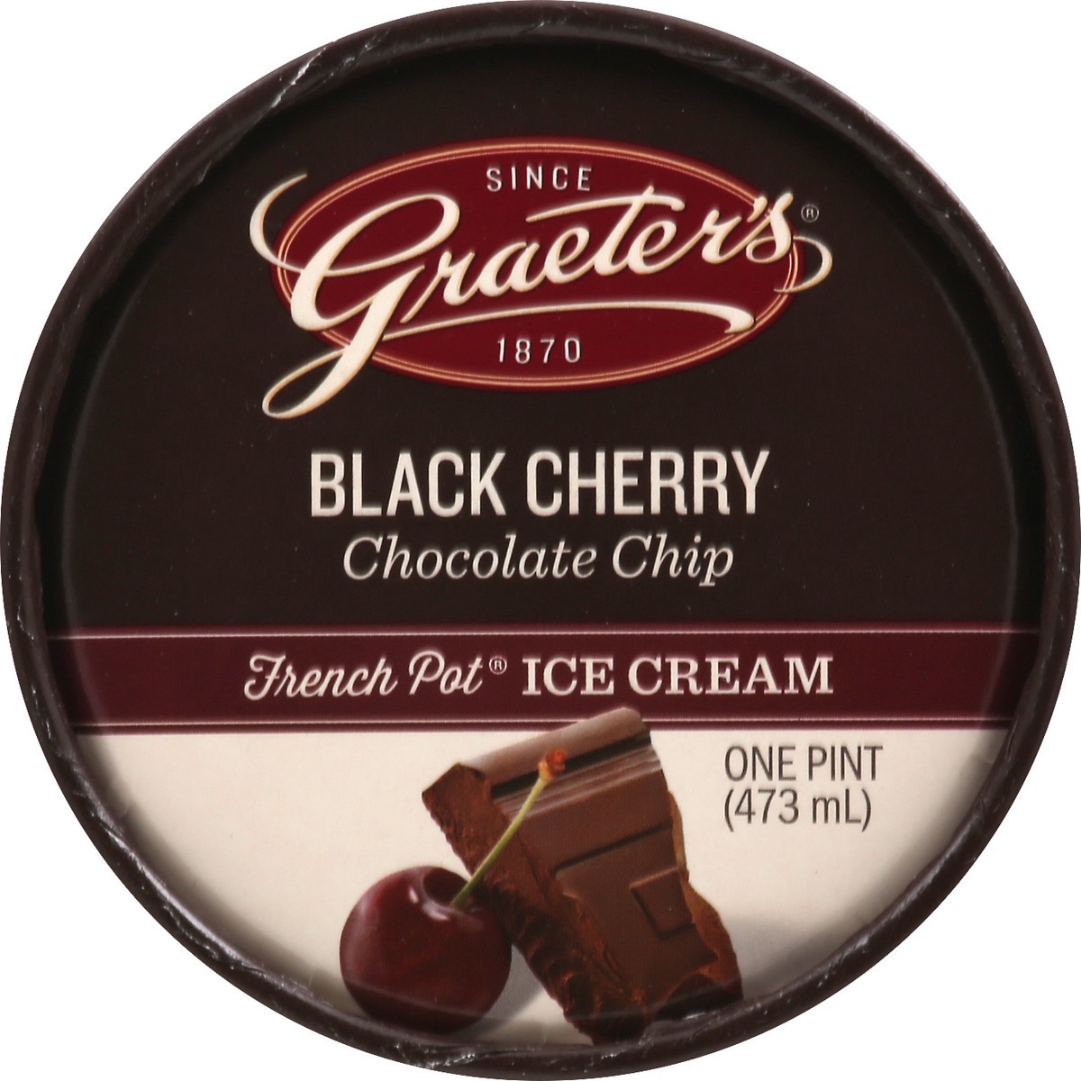 slide 9 of 9, Graeter's Black Cherry Chocolate Chip Ice Cream, 19.2 oz