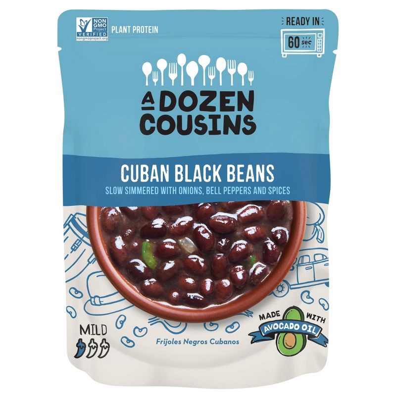 slide 1 of 4, A Dozen Cousins Cuban Black Beans - 10oz, 10 oz