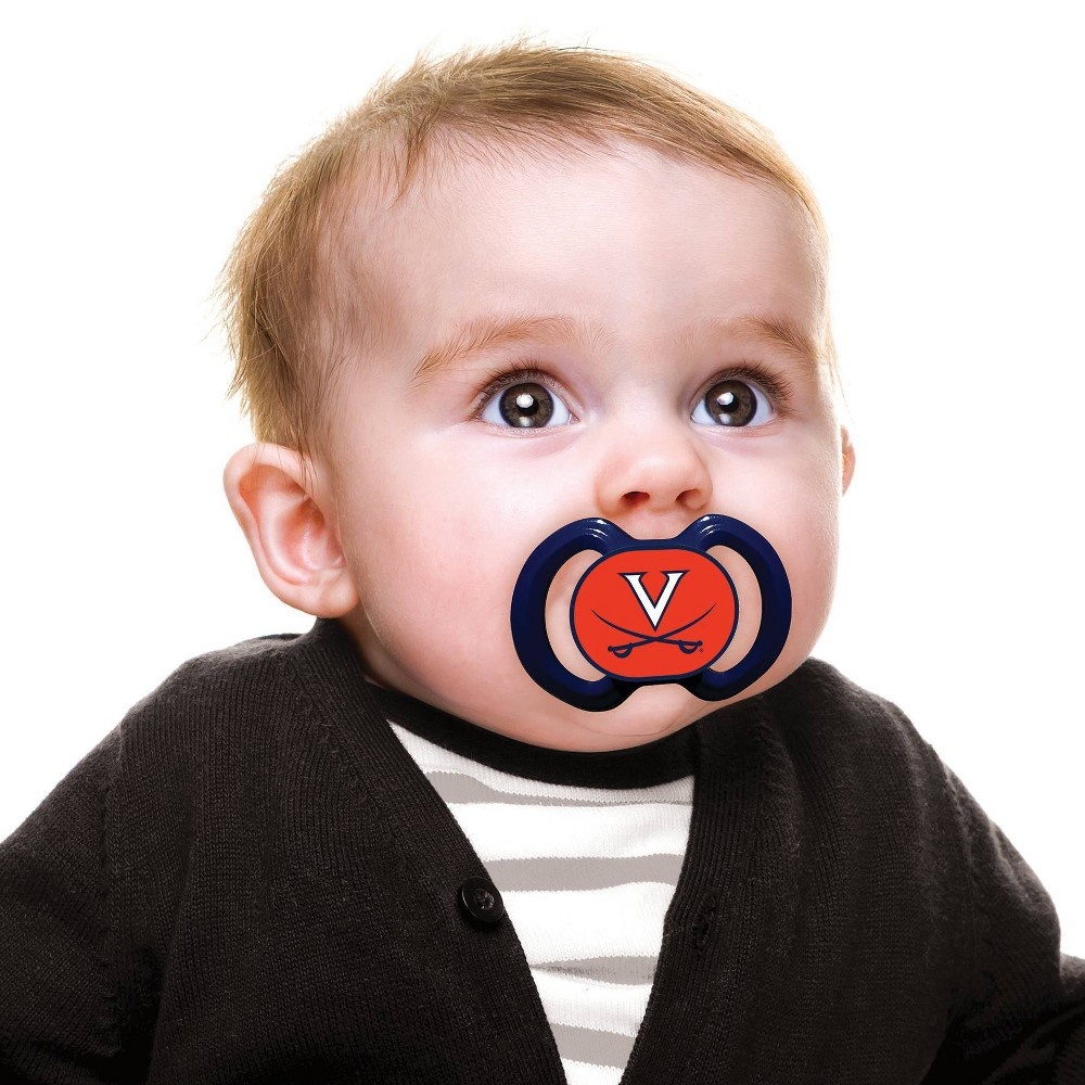 slide 3 of 3, NCAA Virginia Cavaliers 2pk Pacifier, 2 ct