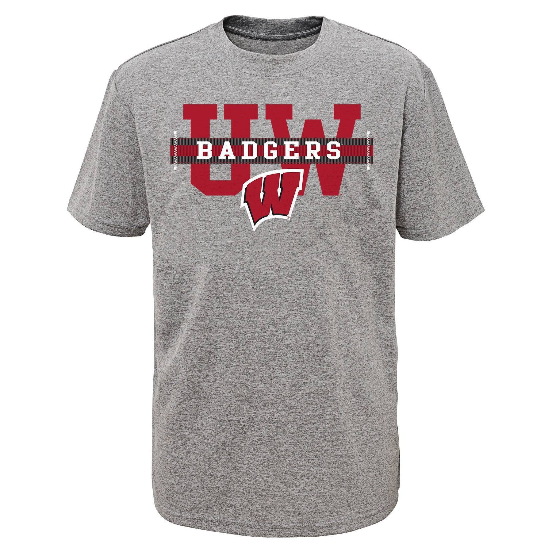 slide 1 of 1, NCAA Wisconsin Badgers Boys' Short Sleeve Performance T-Shirt - XL, 1 ct