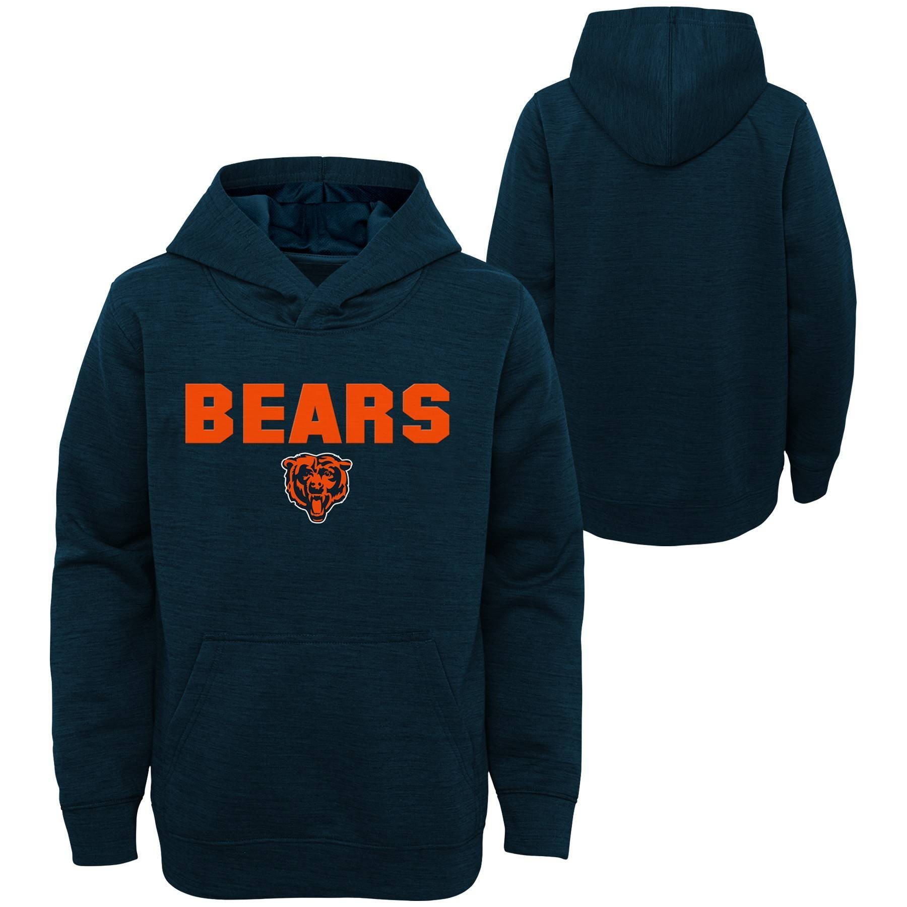 slide 1 of 3, NFL Chicago Bears Boys' Long Sleeve Scuba Double Knit Hoodie - XL, 1 ct