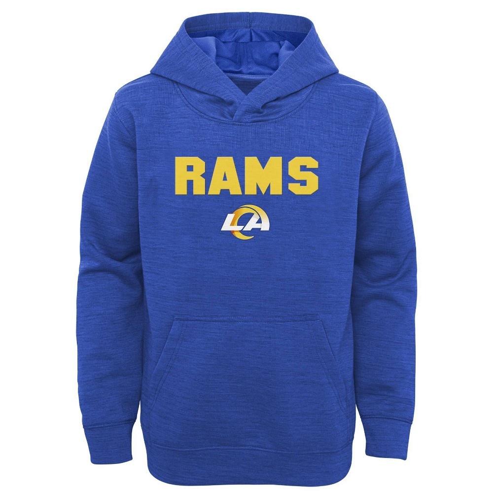 slide 2 of 3, NFL Los Angeles Rams Boys' Long Sleeve Scuba Double Knit Hoodie - XL, 1 ct