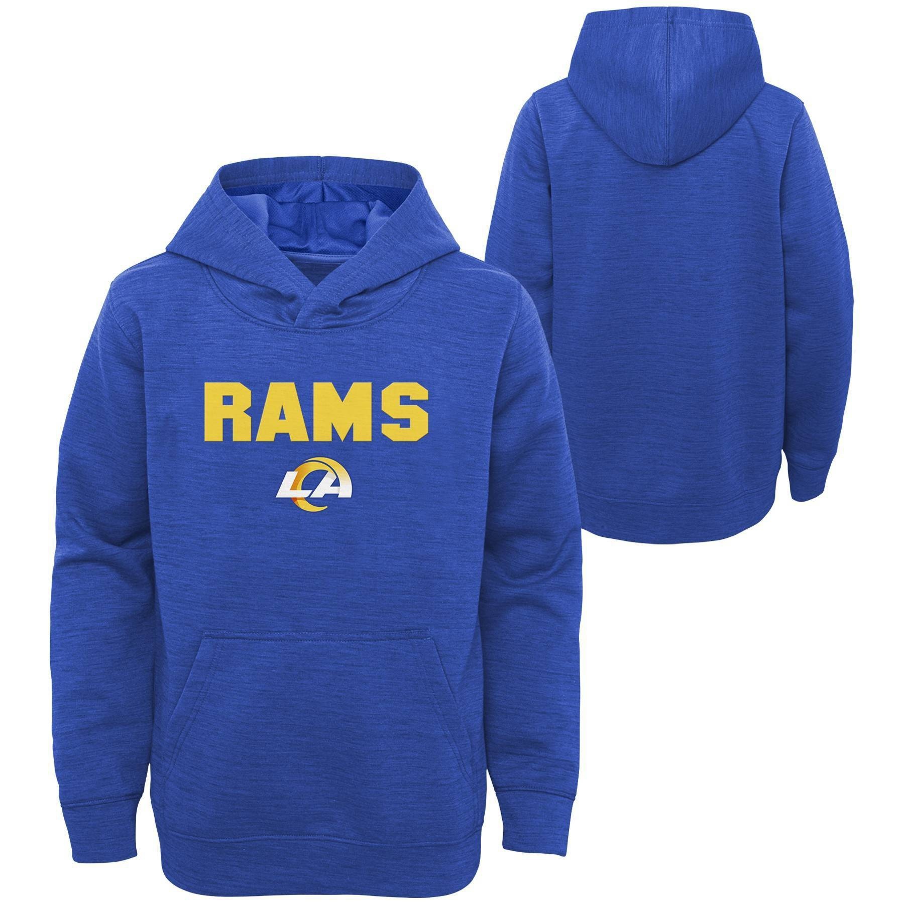 slide 1 of 3, NFL Los Angeles Rams Boys' Long Sleeve Scuba Double Knit Hoodie - XL, 1 ct