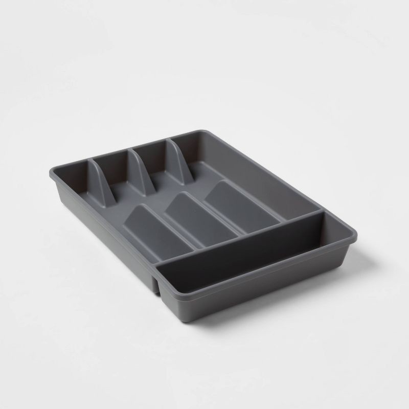 slide 1 of 1, Drawer Organizer Flat Gray - Room Essentials, 1 ct