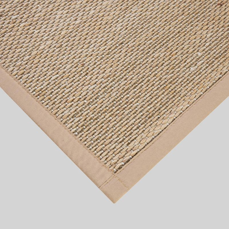 slide 3 of 5, 34" x 20" Textured Pet Kitchen Rug Brown - Threshold™: Geometric Skid-Resistant Indoor Accent Mat, Machine Washable, 1 ct