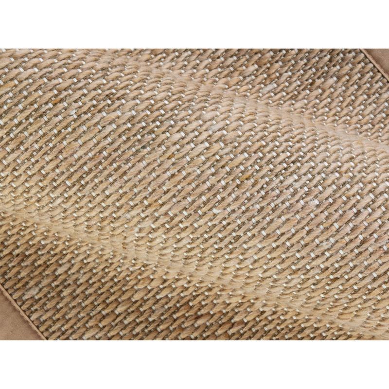 slide 5 of 5, 34" x 20" Textured Pet Kitchen Rug Brown - Threshold™: Geometric Skid-Resistant Indoor Accent Mat, Machine Washable, 1 ct