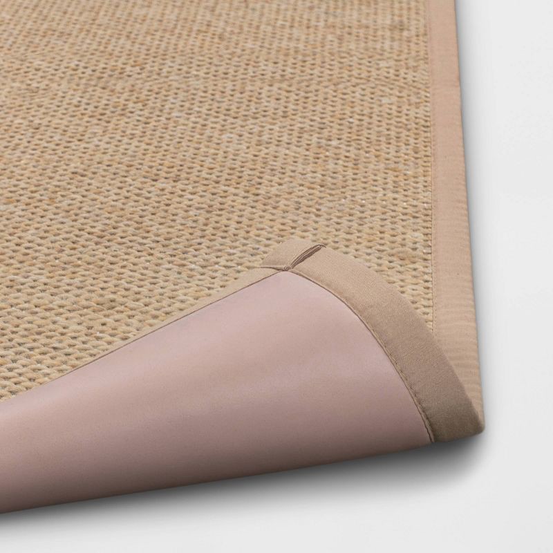 slide 4 of 4, 60" x 20" Textured Pet Kitchen Runner Rug Brown - Threshold™: Geometric Indoor Skid-Resistant Entryway Mat, 1 ct