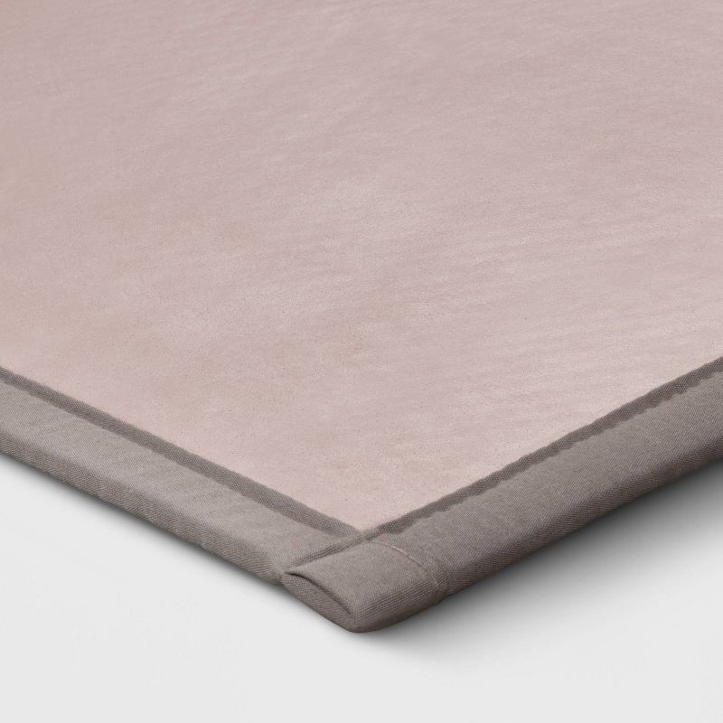 slide 4 of 4, 34" x 20" Textured Pet Kitchen Rug Gray - Threshold™: Geometric Skid-Resistant Indoor Accent Mat, Machine Washable, 1 ct