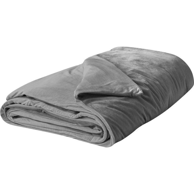 slide 2 of 4, 48"x72" 20lbs Temperature Balancing Weighted Blanket Gray - Tranquility: Adult Soothing Comfort Twill Fabric, 20 lb