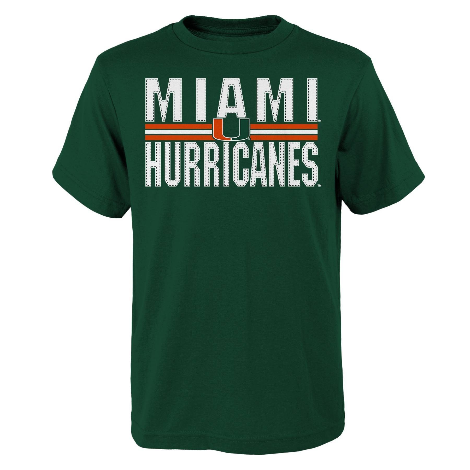 slide 1 of 1, NCAA Miami Hurricanes Boys' Short Sleeve Crew Neck T-Shirt - XL, 1 ct