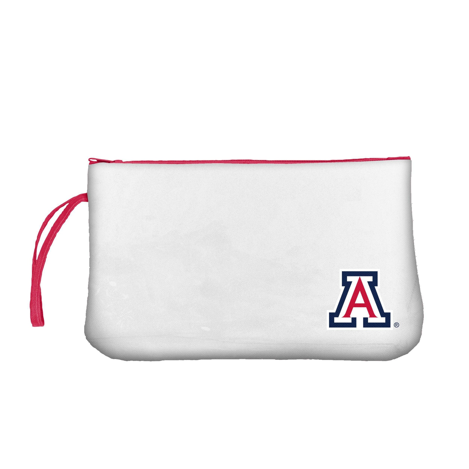 slide 1 of 2, NCAA Arizona Wildcats Clear Zip Closure Wristlet, 1 ct