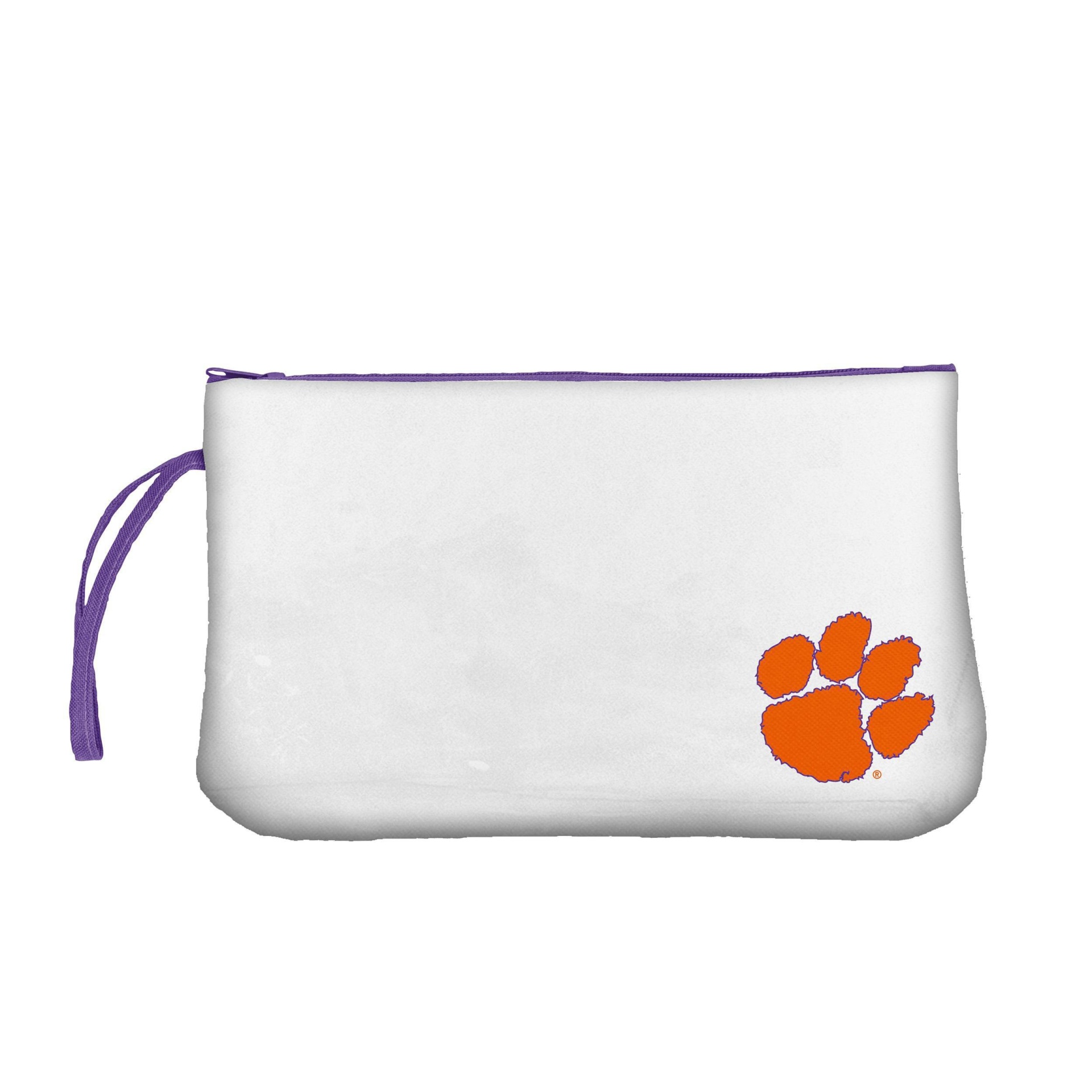 slide 1 of 2, NCAA Clemson Tigers Clear Zip Closure Wristlet, 1 ct