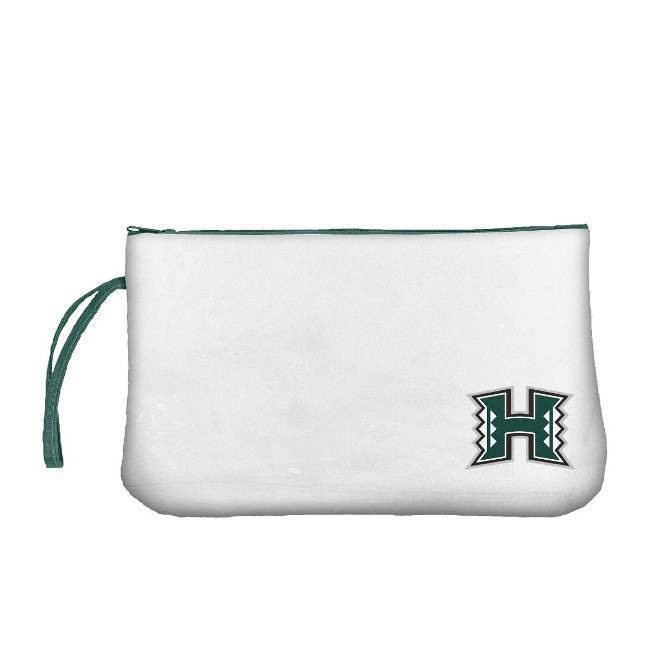 slide 1 of 1, NCAA Hawaii Rainbow Warriors Clear Zip Closure Wristlet, 1 ct