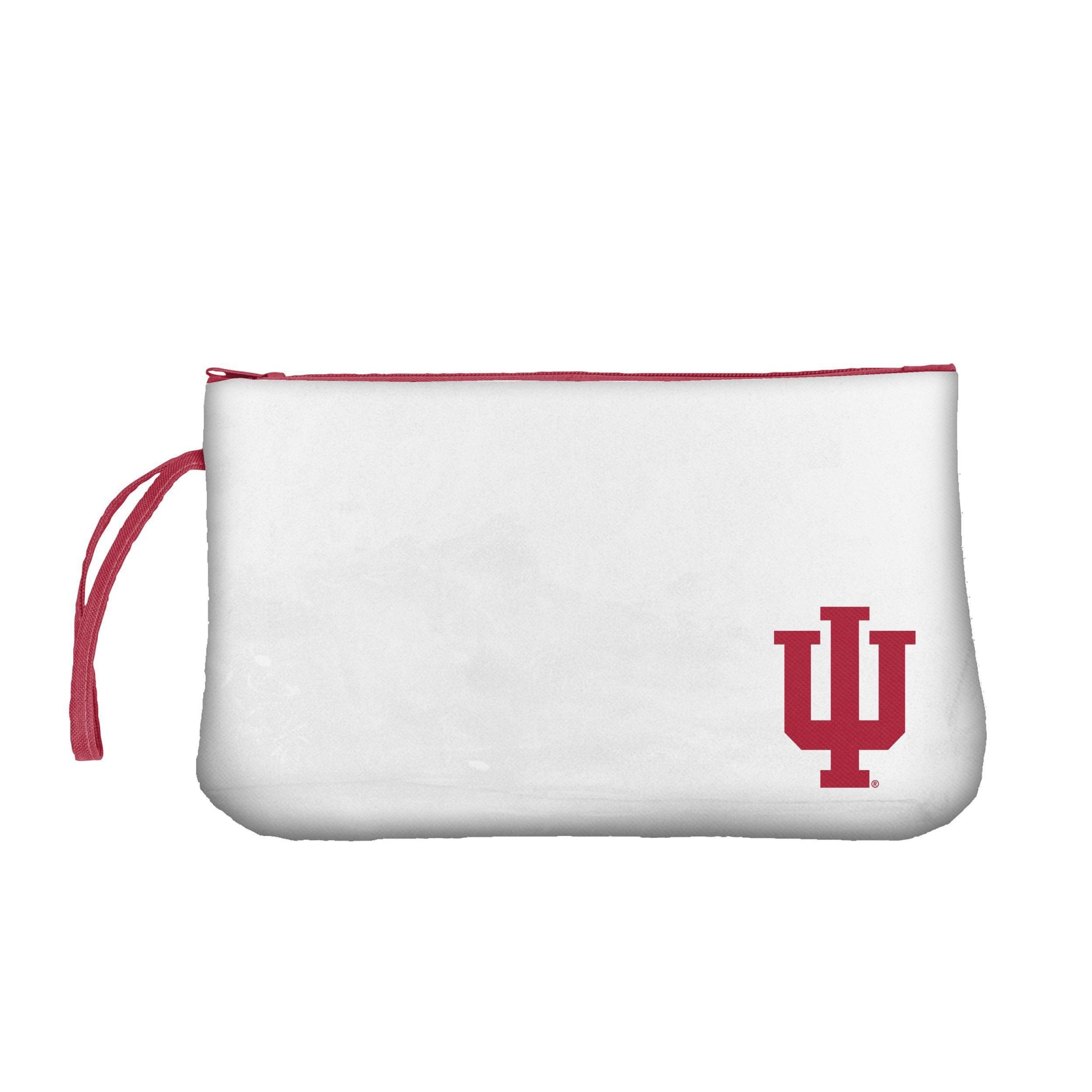 slide 1 of 2, NCAA Indiana Hoosiers Clear Zip Closure Wristlet, 1 ct