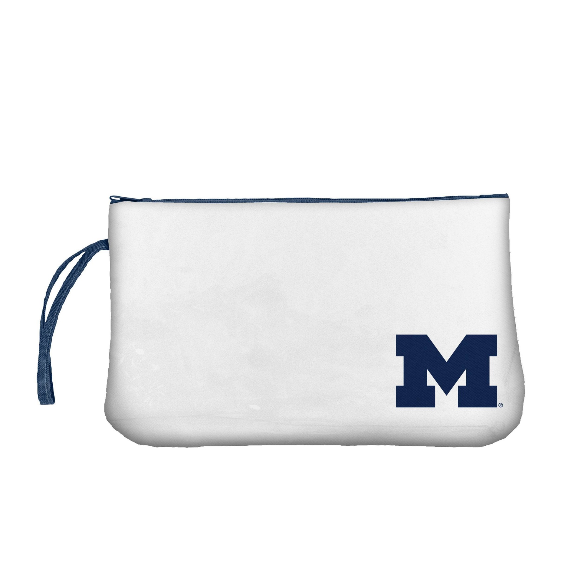 slide 1 of 2, NCAA Michigan Wolverines Clear Zip Closure Wristlet, 1 ct