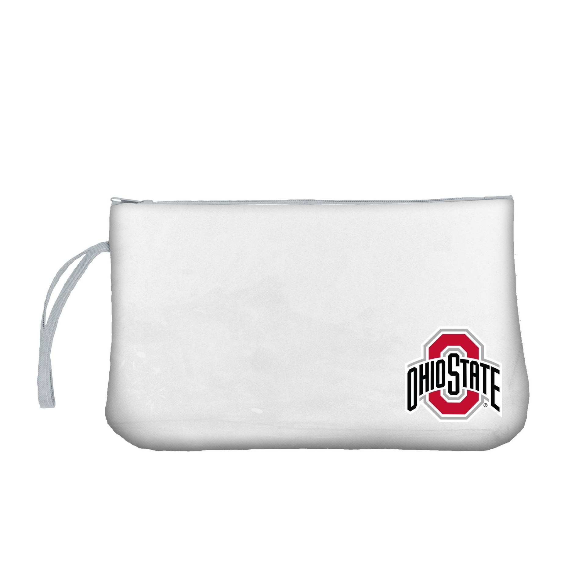 slide 1 of 2, NCAA Ohio State Buckeyes Clear Zip Closure Wristlet, 1 ct