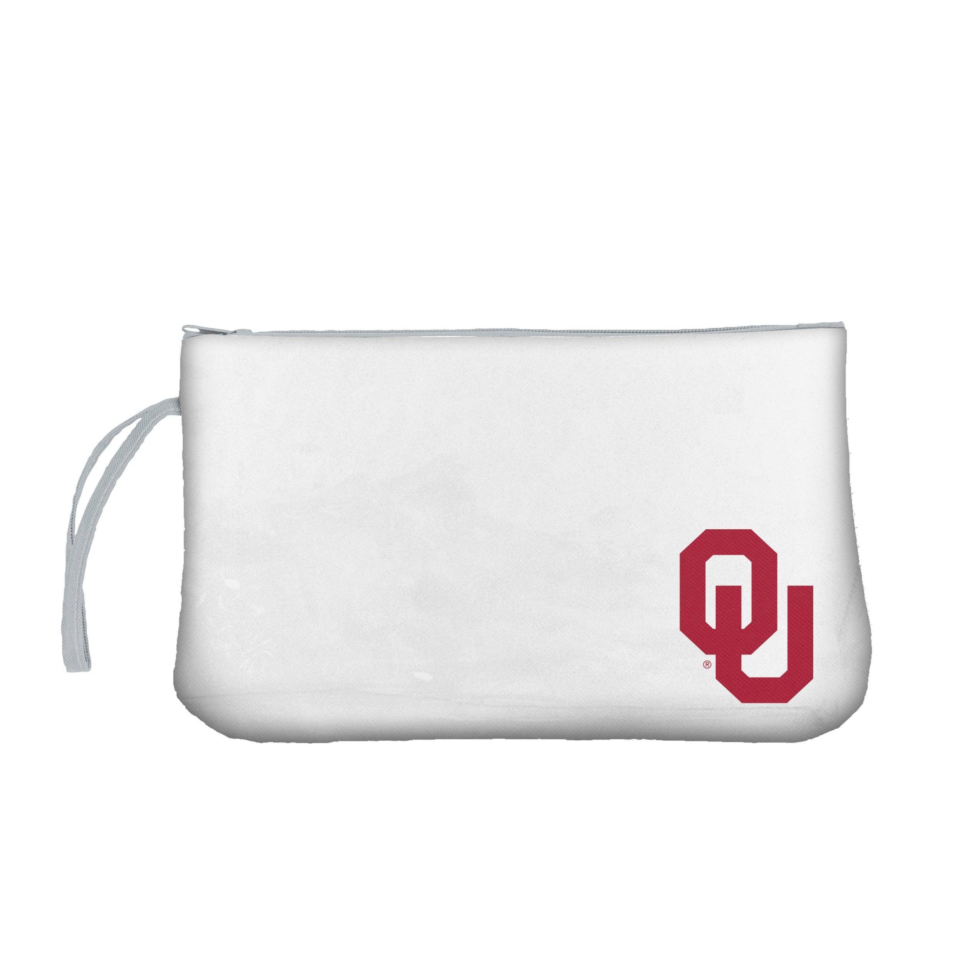 slide 1 of 2, NCAA Oklahoma Sooners Clear Zip Closure Wristlet, 1 ct