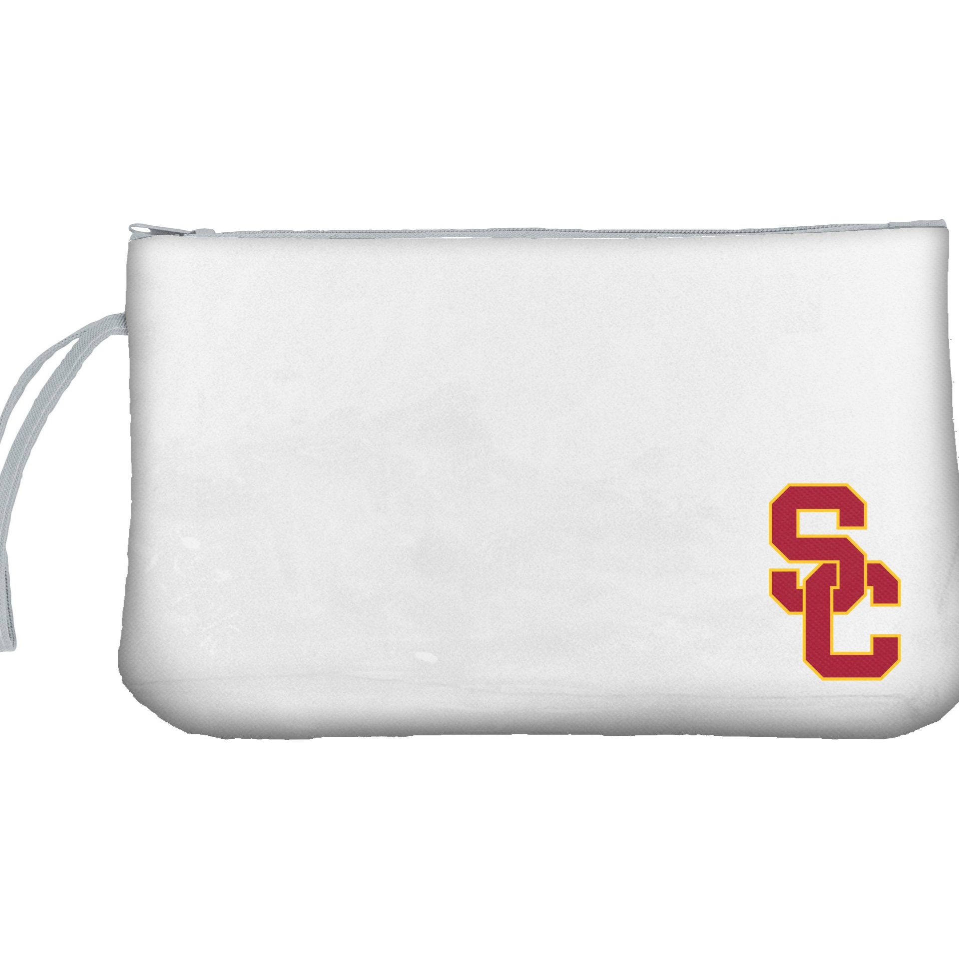 slide 1 of 2, NCAA USC Trojans Clear Zip Closure Wristlet, 1 ct