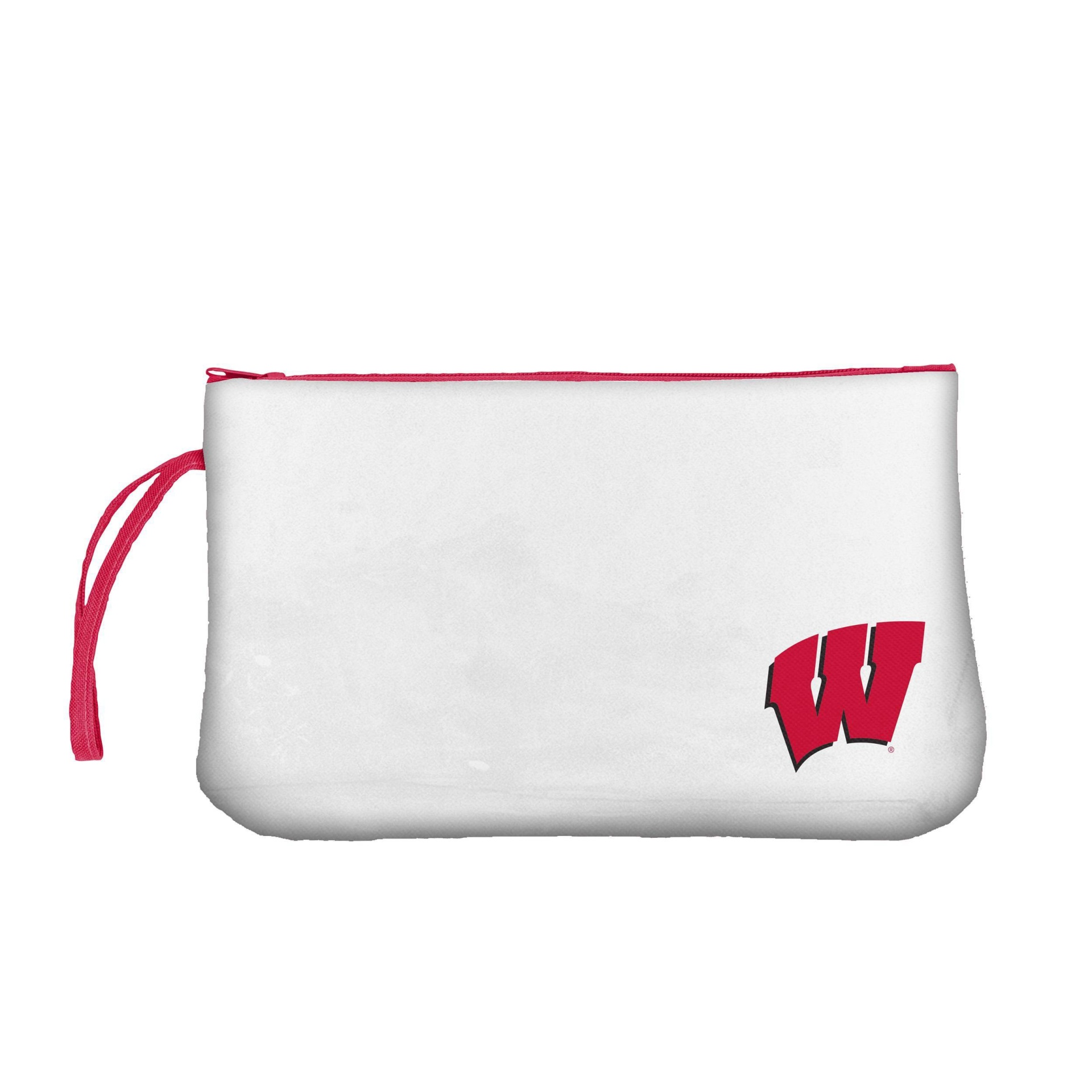 slide 1 of 2, NCAA Wisconsin Badgers Clear Zip Closure Wristlet, 1 ct