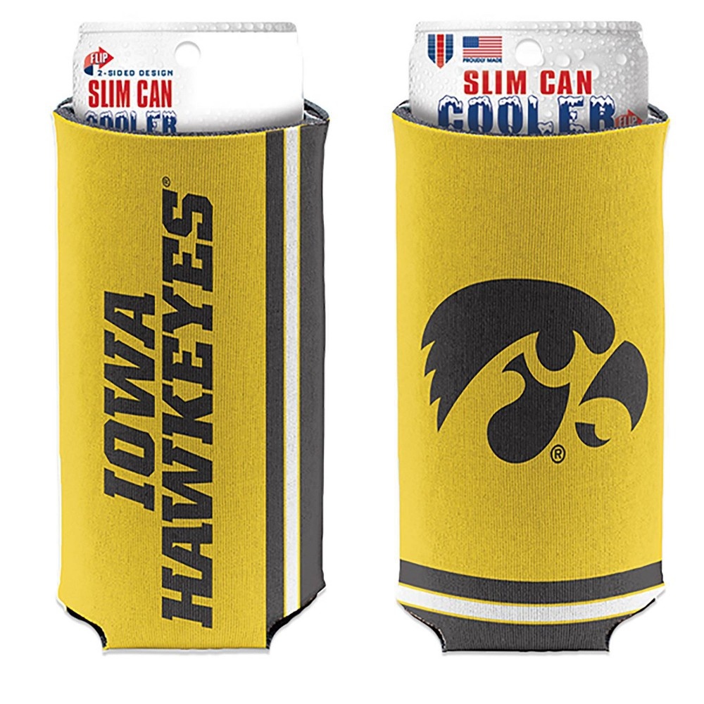 slide 3 of 3, NCAA Iowa Hawkeyes Slim Can Cooler, 1 ct