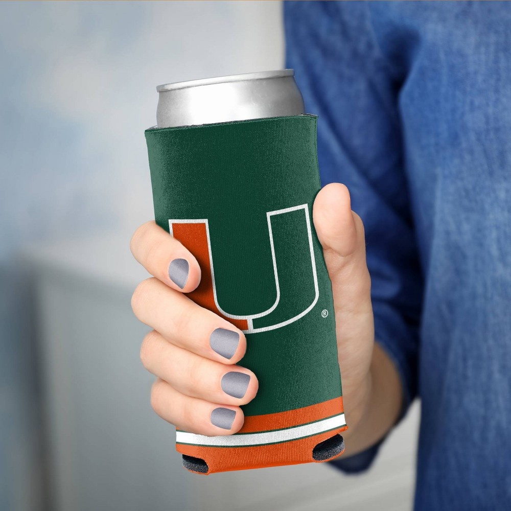 slide 2 of 3, NCAA Miami Hurricanes Slim Can Cooler, 1 ct