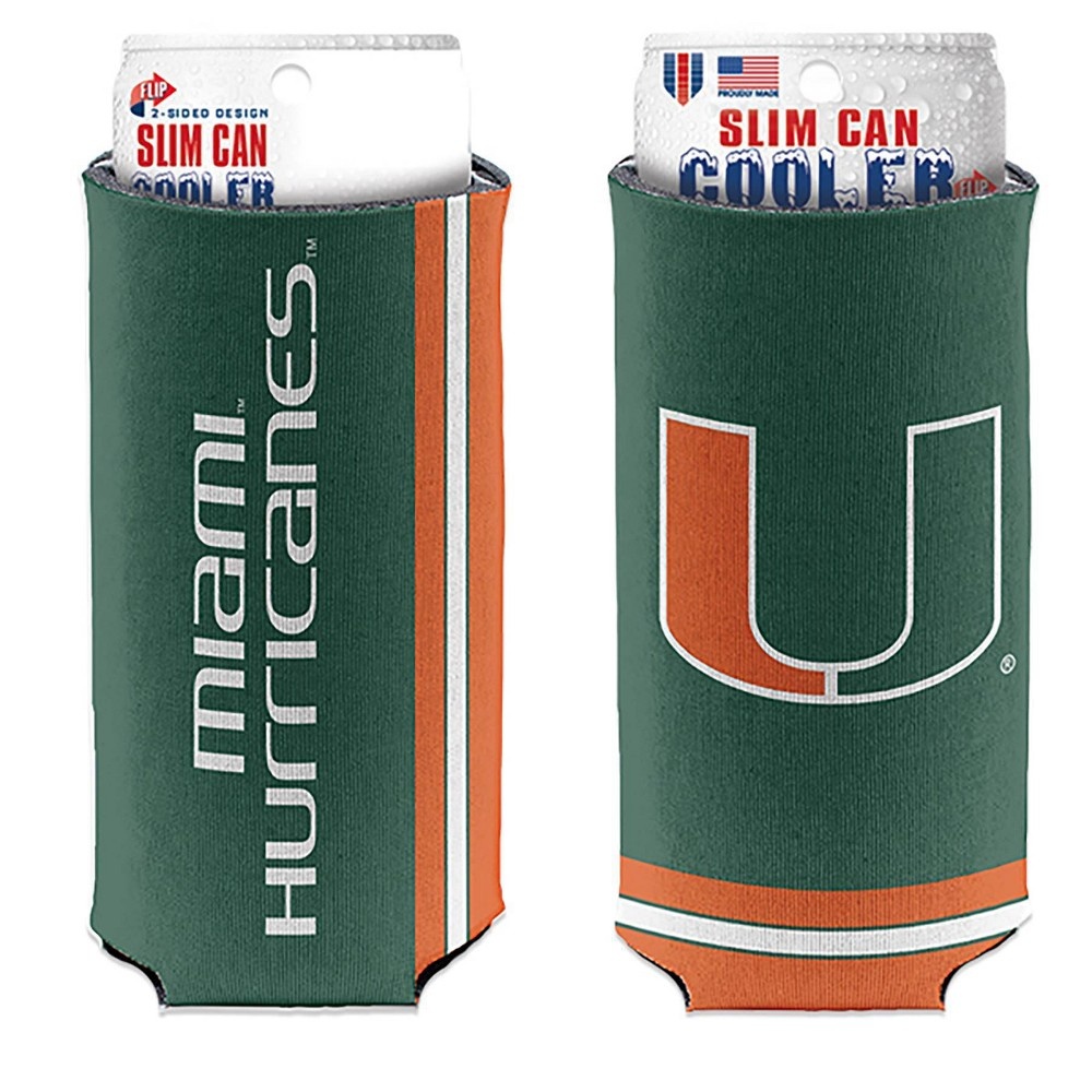 slide 3 of 3, NCAA Miami Hurricanes Slim Can Cooler, 1 ct