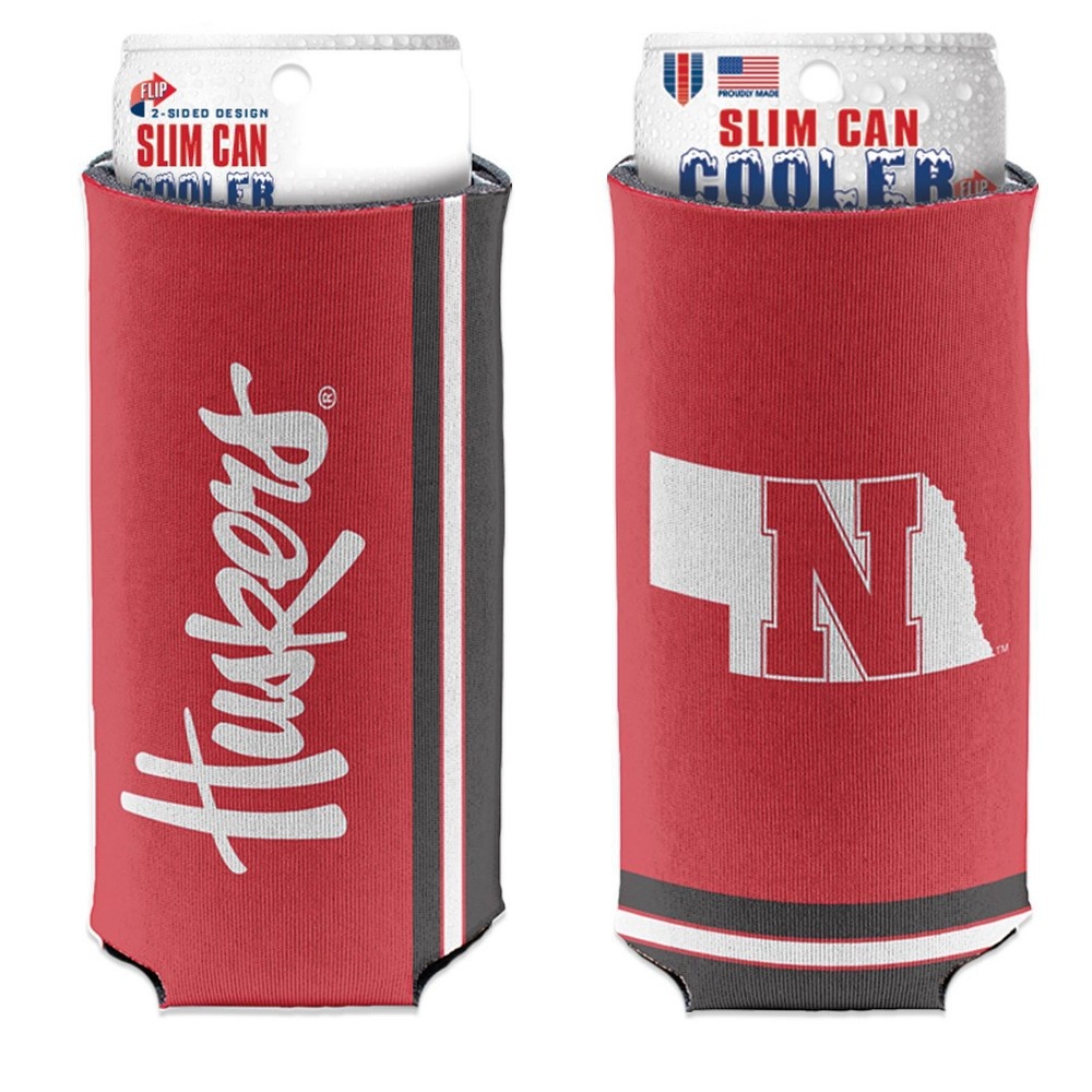 slide 3 of 3, NCAA Nebraska Cornhuskers Slim Can Cooler, 1 ct