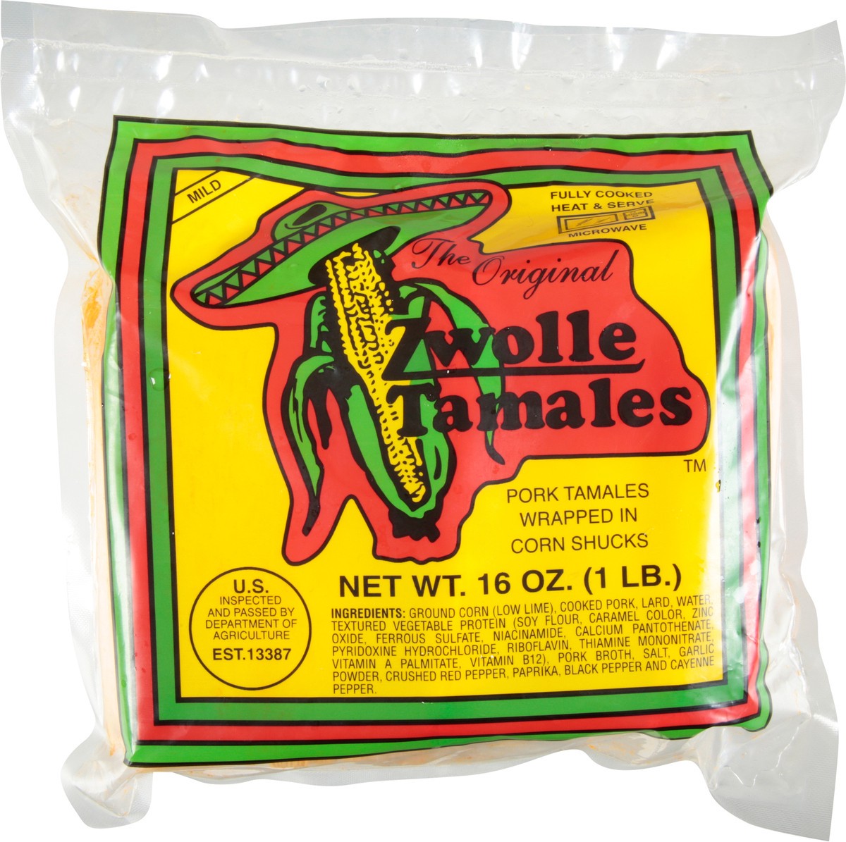 slide 1 of 11, Zwolle Tamales Mild The Original Pork Tamales 16 oz, 16 oz